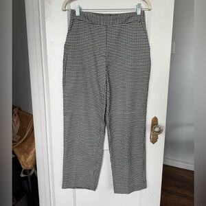 Zara Black and White Straight Leg Pants